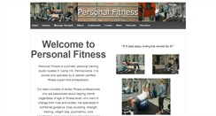 Desktop Screenshot of personalfitnesspa.com